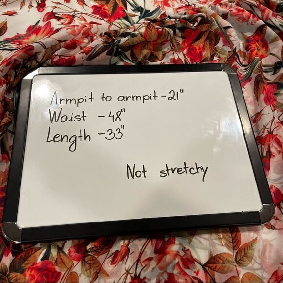 Gianni Bini Chiffon V Neck Shift Dress Wava Poppy Floral Print - Picture 10 of 14